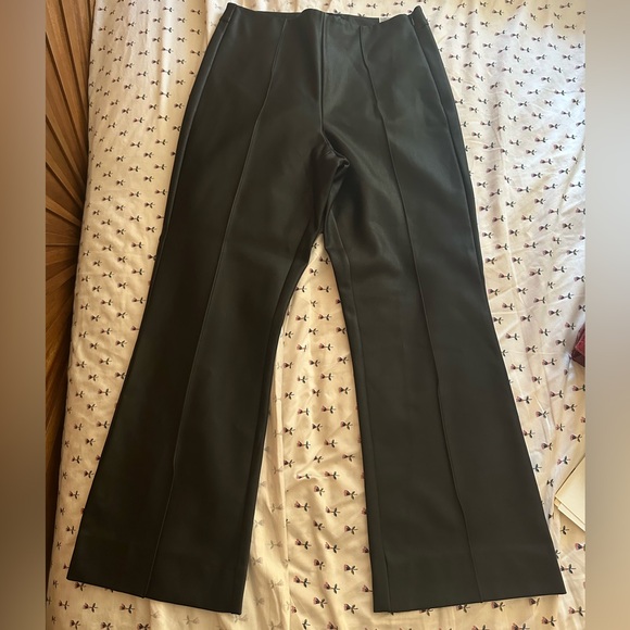 Banana Republic Pants - Banana Republic Black Faux Leather Crop Flare Pants